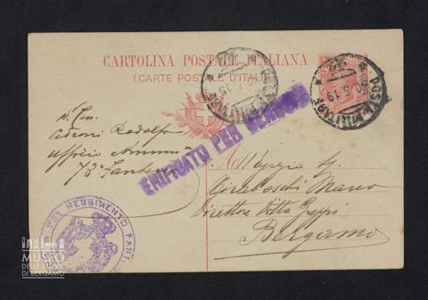 Pedroni Rodolfo, sottotenente, 73° Fanteria, Ufficio Amministrazione a Tiraboschi Marco