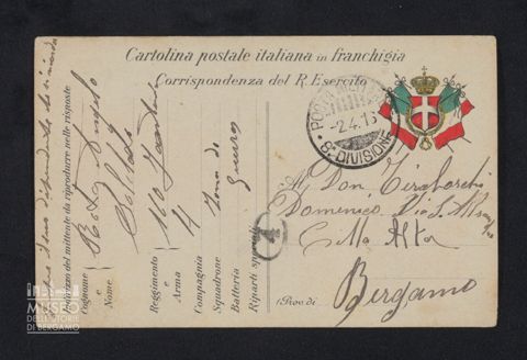 Rota Angelo, 160° Fanteria, 4a Compagnia a Tiraboschi don Domenico