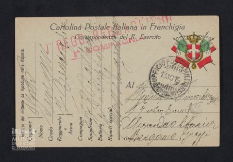 Rota Severino, 7° Bersaglieri, 1a Compagnia, 8° Battaglione a Tiraboschi Marco