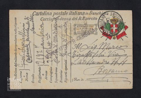 Scarpellini Giovanni, caporale aiutante di sanità, 218° Reggimento Fanteria, 2° Battaglione, Posto di medicazione a Tiraboschi Marco