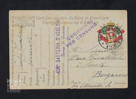 Tiraboschi Giulio, tenente, 436a Batteria d'Assedio, 23° Gruppo, 44° Raggruppamento a Tiraboschi Marco, Editta, Camilla