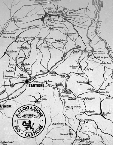 Mappa dei dintorni di Castione