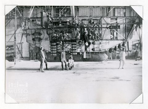 dirigibile M 16 (?) - foto negli hangar