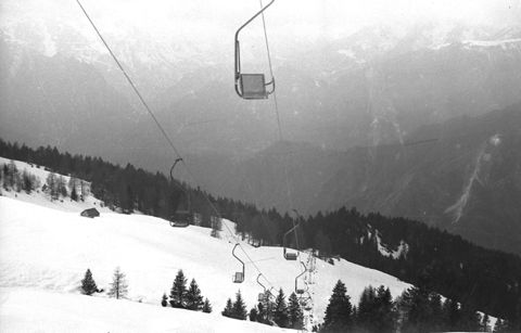 Veduta di una seggiovia