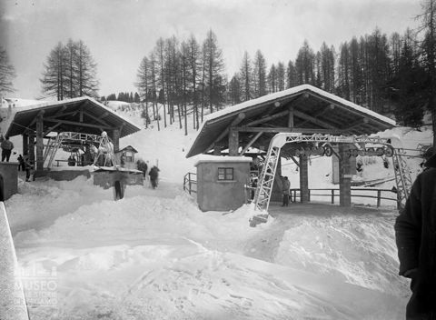 Stazione seggiovia e pineta