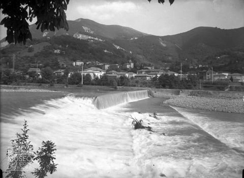 Veduta di Pradalunga e fiume Serio