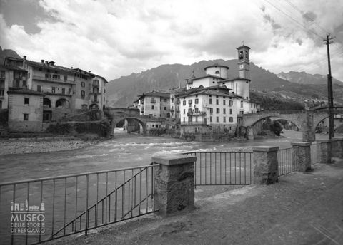 Il Fiume Brembo nel punto di convergenza con il Fiume Enna